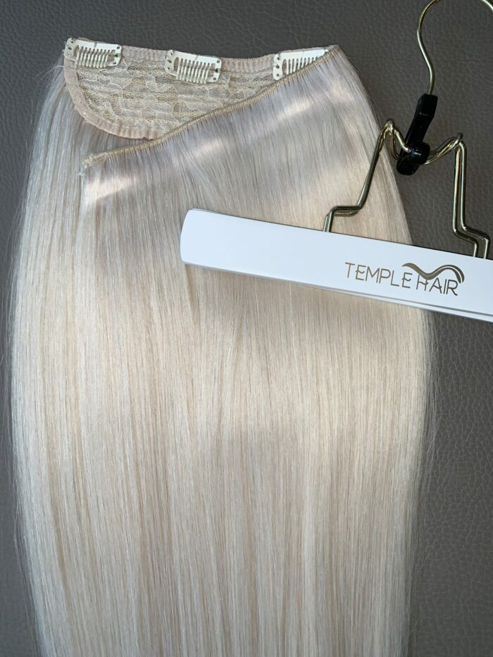 Clip on extensions 50cm #60a Platinum Blonde - Image 4